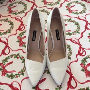 Nine West Classic White Heels